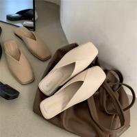 Shevalues ​​Sandalias planas para mujer 2025 moda verano al aire libre fondo suave mulas zapatos casuales de punta cuadrada señora cómodas zapatillas de casa - details 12