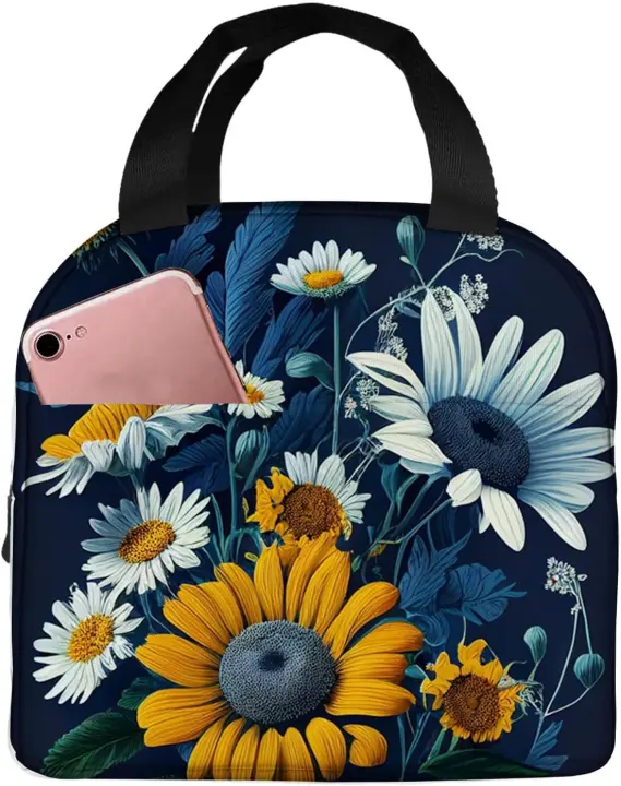 Bolsa de Almuerzo Aislada con Diseño de Libélula Impermeable, Reutilizable para Mujeres Adultos - 1