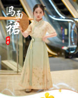 Falda Ma Mian, conjunto Hanfu de verano para niños, disfraz Tang mejorado de estilo chino para niña antigua, novedad de 2025 - details 0