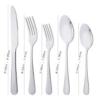 Vajilla azul de acero inoxidable para 4 personas, tenedor, cuchara, cuchillo, espejo de cocina, juego de cubiertos - details 1