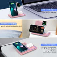 Cargador inalámbrico 3 en 1 para iPhone 16, 15, 14, 13, 12, 11, X, 8, Samsung S24, S23, S22, S21, Apple Watch 10, 9, 8, 7, 6, 5, 4, 3 SE, Airpods 2, 3, Pro samsung Galaxy buds - details 7