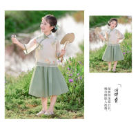 Hanfu para niños, joven maestro y Tang para niñas, novedad de verano 2025, reloj de estilo chino, disfraz de actuación, conjunto de dos piezas - details 9