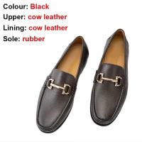 Nuevos negocios planos para personas perezosas, hombres casuales con hebilla de metal, zapatos de fiesta de otoño para hombres - details 11