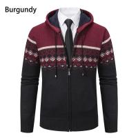 Chaqueta cálida de otoño e invierno para hombre, cárdigan de punto con capucha y chaqueta de algodón polar - details 10