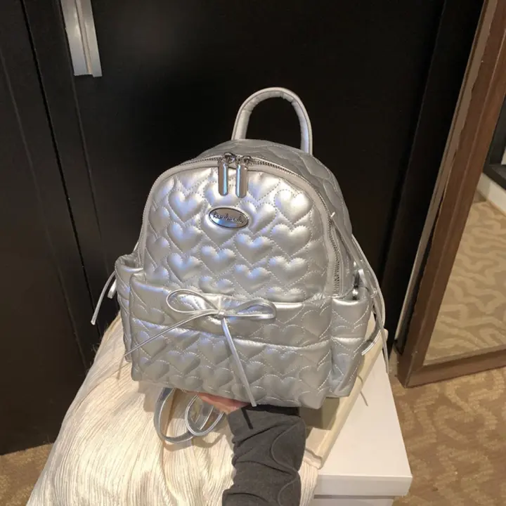 Xiaoxiangfeng mochila mujer 2025 nueva primavera y verano moda diamante pequeña mochila viaje versátil bolsa de viaje - 1