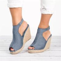 Sandalias de tacón de cuña para mujer, zapatos de verano - details 3