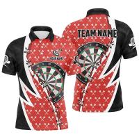 Camisetas con estampado 3D de dardos a la moda, camisetas informales de gran tamaño con nombre personalizado para hombre, uniformes de equipo deportivo - details 4