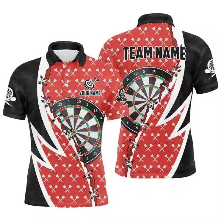 Camisetas con estampado 3D de dardos a la moda, camisetas informales de gran tamaño con nombre personalizado para hombre, uniformes de equipo deportivo - 1