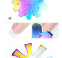 Modelo de punta de uñas francesas, recortador de Metal, esmalte de uñas de Gel de acero inoxidable, guía de borde de manicura, cortador de bricolaje para herramienta de diseño - details 7