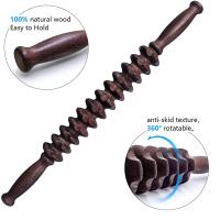 Rodillo muscular de madera con puntos de disparo, masajeador muscular corporal para pierna trasera, alivia el dolor muscular - details 1