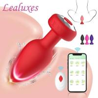 Embalaje privado SEXY 1-4pcs APP Control inalámbrico Vibrador anal Butt Plug Hombres Masajeador de próstata Estimulador Masturbador femenino Juguetes sexuales para adultos para - details 0
