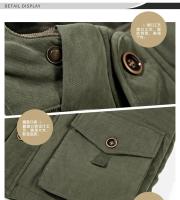 Chaqueta larga de plumón con capucha para hombre, abrigo grueso y cálido, se adapta bien, múltiples bolsillos para ropa informal, Invierno - details 6