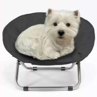 Mascotas portátiles en forma de luna, cama plegable para acampar al aire libre, gatos, perros, altura estable, cama elevada, funda gruesa para silla para mantener el - details 2