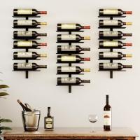Estante de Vino de Pared de Metal Resistente Soporte de Almacenamiento para 18 Botellas de Vino, Licor y Champán para Bar en Casa - details 1