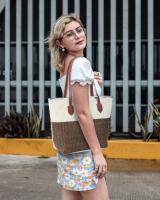 Bolsa de playa a rayas 2024, bolso de hombro para las axilas, bolso de lona informal de gran capacidad. - details 16
