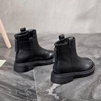 Botines antideslizantes de piel auténtica para mujer, botas cortas de estilo británico, estilo Chelsea, para invierno, 2024 - details 4