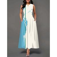 Women's Boho Long Dress Elegant Sleeveless Floral Print Casual Beach Party Summer Dress - details 31