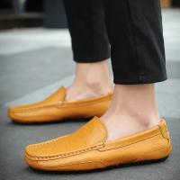 Mocasines Transpirables De Cuero Genuino, Mocasines Informales, Zapatos De Cuero Para Hombre, Calzado Plano Formal Italiano Para Conducir - details 20