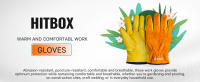 Hitbox-guantes de cuero para soldadura, herramienta de protección de muñeca elástica multifuncional para trabajo pesado, corte y jardinería - details 0