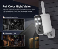 Cámara de seguridad exterior Wifi de 4MP Solar Outdoor 180 ° Rotación de la sartén Tarjeta SlM 4G Cámaras de protección segura PlR Detección humana Batería de baja potencia y larga duración Batería de 9000 mAh Cámara Ubox APP - details 5