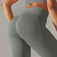 Hamidou-mallas deportivas para mujer, pantalones de Yoga de cintura alta, sin costuras, para correr, Fitness y entrenamiento - details 21