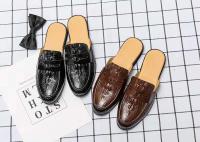 Nuevos zapatos casuales de moda para hombre hechos de piel de cocodrilo inglesa, suela de goma antideslizante, sandalias suaves y transpirables - details 2