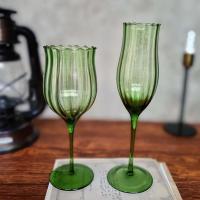 1 Uds. Copa de champán verde Vintage, copas para el hogar, patrón de copa de vino, copa de whisky para fiesta y boda - details 5