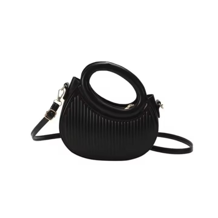 Bolsos de Hombro para Mujeres Diseño de Axila, Bolsos Plisados de Silla de Montar, Bolsos de Cruz de Color Sólido - 1