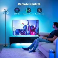 Lámpara de Pie LED Regulable, Lampara de Pie Salon con Distancia & Táctil, 4 Temperaturas de Color, 1300LM, Lámpara de Lectura Moderna para Salón, Dormitorio y Oficina, 20W, Negra - details 13