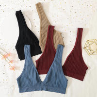 Sujetador sin costuras con cuello profundo para mujer, lencería sexy inalámbrica, bragas para dormir, sujetador push-up unisex, top corto. - details 4