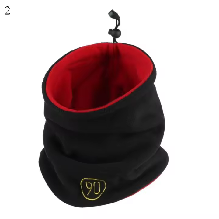 Polaina de cuello a prueba de frío para hombres y mujeres, cubierta facial de forro polar, máscara de media cara, bufanda de tubo de esquí cálida para acampar al aire libre, moda de invierno - 1