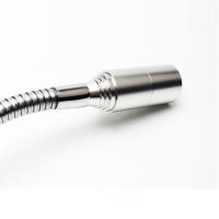 Lámpara LED de lectura de mesita de noche, luz de cuello de cisne largo, DC5V, USB, L40cm, CNC, con interruptor, negra, plateada, 4000K, para reparación de trabajo - details 3