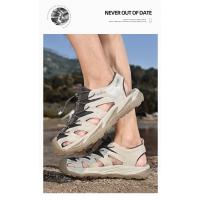 Sandalias de piel de vaca informales de gran tamaño, zapatos de playa de verano para hombres, sandalias deportivas al aire libre, sandalias de montañismo, zapatos creek - details 14