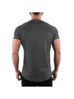 Camiseta lisa de gimnasio para hombre, ropa deportiva de verano, Camiseta de manga corta con cuello redondo, camiseta ajustada de algodón, camisetas de entrenamiento para culturismo - details 7