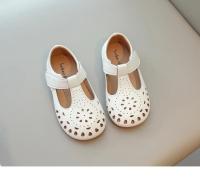 Zapatos informales para niñas, calzado de cuero suave con recortes calados de princesa, con correa en T, para primavera y verano, 2025 - details 11