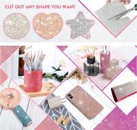 Pegatina de diamantes de imitación de cristal ostentoso para decoración de coche, pegatinas de gemas de purpurina autoadhesivas para coche y decoraciones de regalo, bricolaje, caliente - details 2