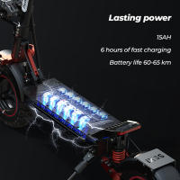 IScooter iX5S-patinete eléctrico plegable para adultos, patinete eléctrico de 45 KM/H, patinete eléctrico de 1000W, patinete de 48V y 15Ah - details 5