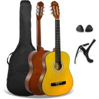 Pack de guitarra clásica española de tamaño 1/4 para niños XF de 3rd Avenue, Guitarra acústica con cuerdas de nylon, funda de transporte, cejilla y púas, Natural - details 26