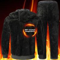 Conjunto de Abrigo y Pantalones para Invierno para Hombres Abrigo de Peluche Grueso, A Prueba de Viento, Ideal para Esquiar y Escalar - details 3