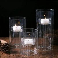 Velas de cristal para velas de té, juego de 3 portavelas votivas transparentes para decoración de boda, fiesta, hogar y sala de estar - details 3