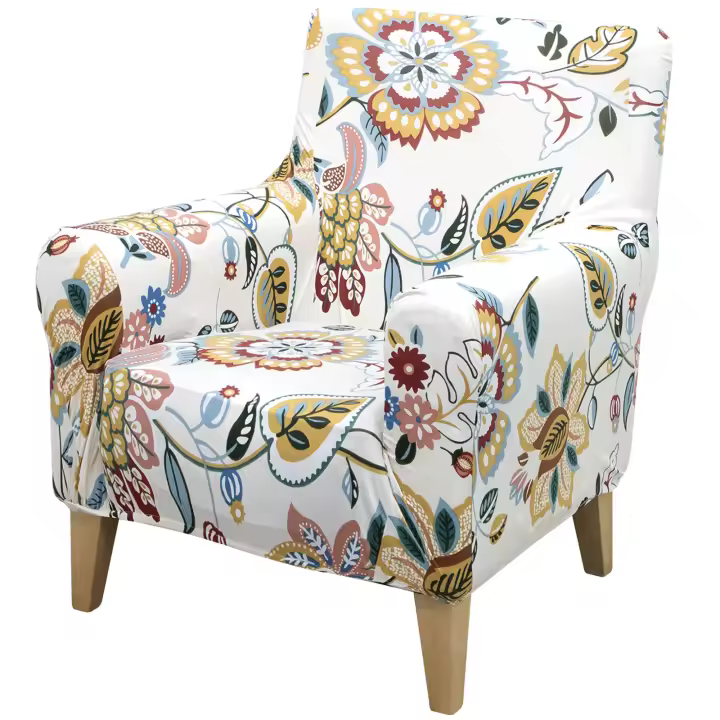 Funda elástica con estampado floral para sofá, protector lavable para muebles de sala de estar - 1