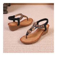 Sandalias Gladiador Mujer con Plataforma |   Zapatos Étnicos Abiertos de Verano 2024, Diseño Elegante para Vacaciones en Playa y Viajes Turísticos - details 37