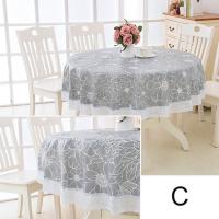 Mesa de comedor redonda de plástico PVC estilo flor, tela impermeable limpiable, decoración del hogar, mantel, cubierta de mesa, mantel de cocina - details 7