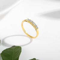 Anillo de Moissanita Oro Dorado 18K AU750 Hecho para Mujeres Joyería de Metal China - details 1
