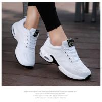 Zapatillas de deporte de moda para mujer, zapatos de tenis transpirables de malla con cojín de aire, fondo suave, para correr al aire libre - details 11