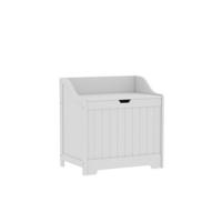 Bath Vida Priano - Armario de Almacenamiento para Cuarto de baño, Cesta de Madera, Color Blanco - details 12
