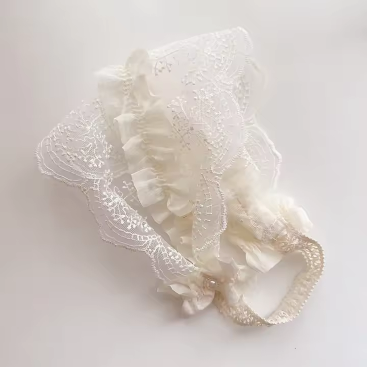Dulce lazo de encaje para bebé, turbante de flores, diadema infantil, tocado, accesorios para el cabello, aro elástico para el cabello, accesorios de fotografía - 1