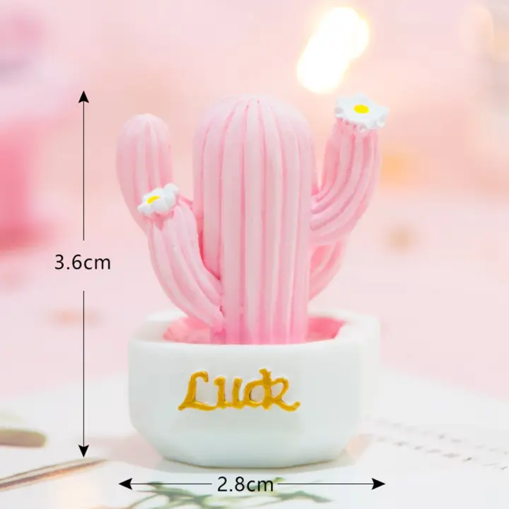 Planta en miniatura para manualidades, Cactus, accesorios DIY, Micro paisaje, adornos de jardín de hadas, figuritas, decoración del hogar, 1/5 Uds. - 1