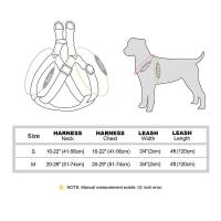 Juego correa personalizados, arnés cuero PU perros, hebilla de identificación grabada gratis para perros pequeños, medianos y - details 0