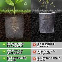 100/500 piezas de bolsas de cultivo de plantas de vivero de semillas no tejidas biodegradables, herramientas de jardinería. - details 5